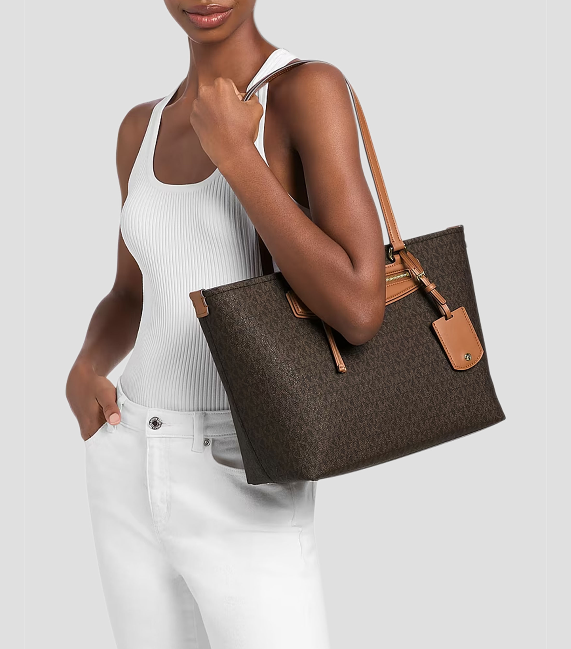 Bolsa tote en piel Jet Set Travel estampado Mujer